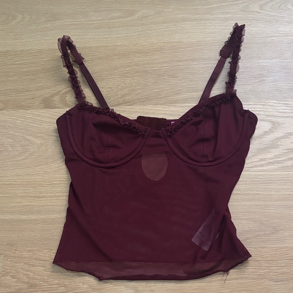 Edikted Burgundy Camisole Top